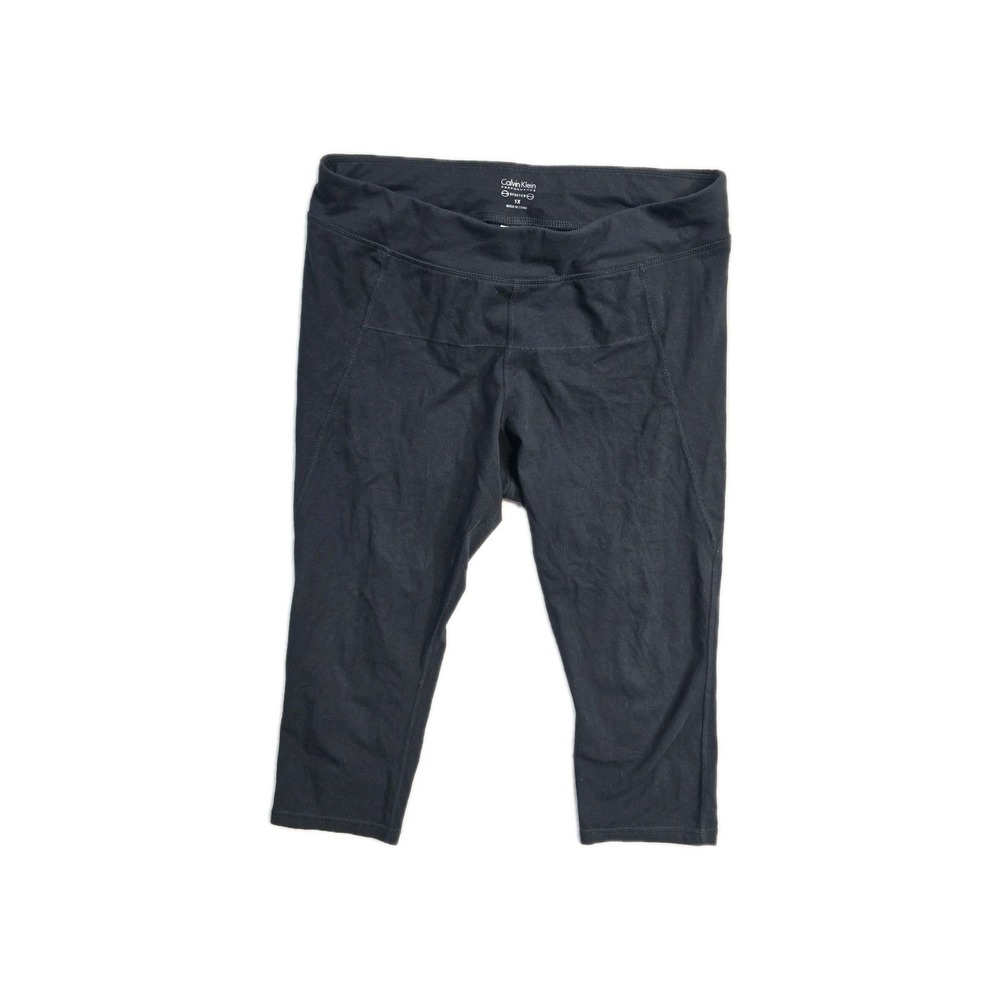 Calvin Klein Performance Women's Leggings Cropped‎  Black 1X Cotton Blend